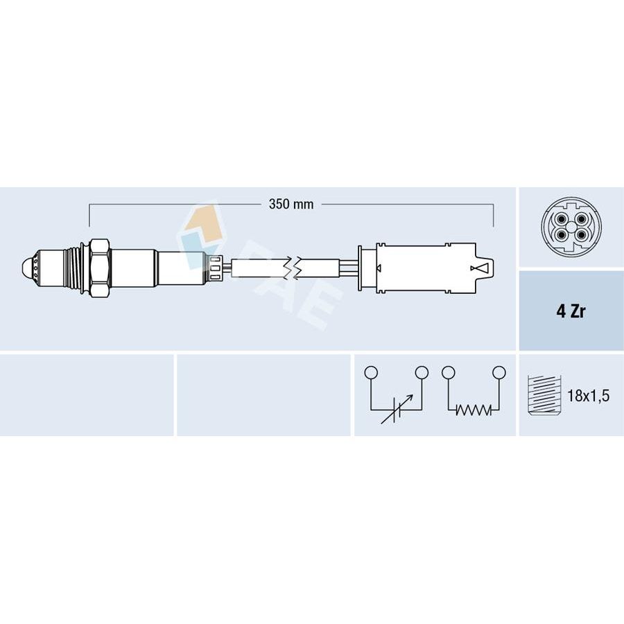 FAE OKSIJEN SENSORU BMW M52 M54 M62 E39 E38 Z3 (11781742052)