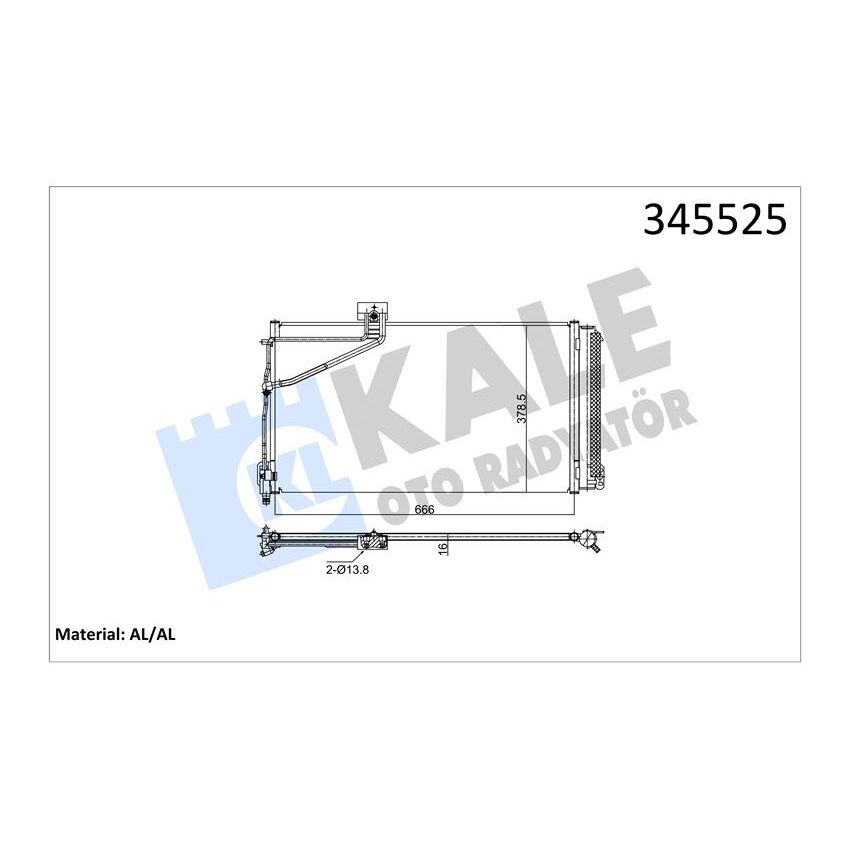 KALE RADYATOR KLIMA RADYATORU MERCEDES SLK-CLASS R171 04 11 (A1715000354)