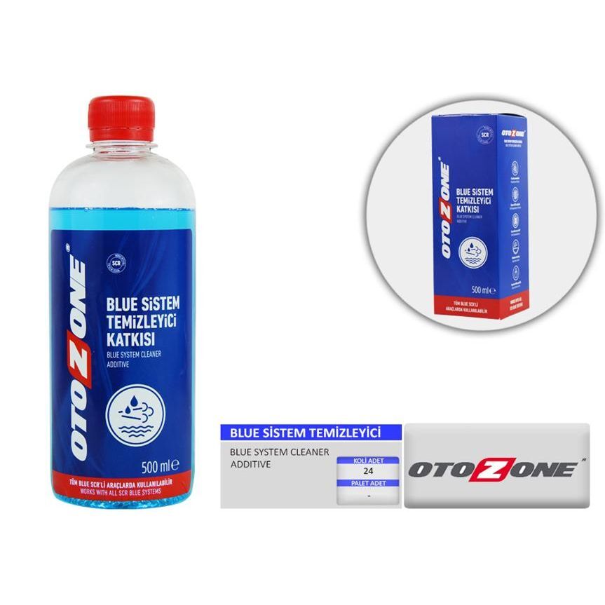 OTOZONE OTOZONE BLUE SİSTEM TEMİZLEYİCİ KATKISI 500 GRAM KOLİ 24 ADET