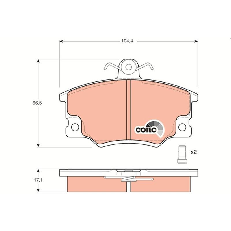TRW ÖN FREN BALATASI FIAT TEMPRA-TİPO-UNO-PUNTO ALFA ROMEO 33-145-146-155 (5892481)
