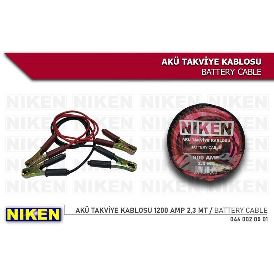 NIKEN AKÜ TAKVİYE KABLOSU 1200 AMP 2.3 MT