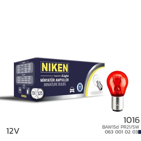 NIKEN NIKEN 1016 AMPUL ŞAŞI TERS YK TIR.BAW15 KIRMIZI 10LU