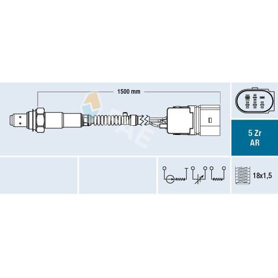 FAE OKSİJEN SENSÖRÜ GOLF4/BORA/A3/TOLEDO/BFQ 1,6 97>04 (06A906262AN)