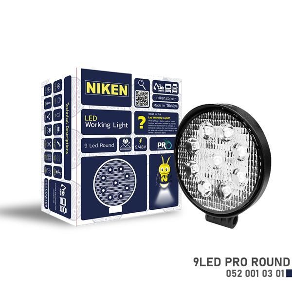 NIKEN CALISMA LAMBASI 9 LEDLİ YUVARLAK