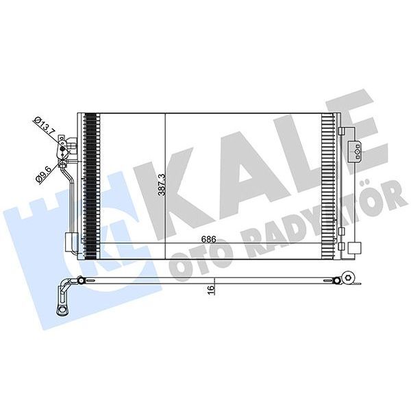 KALE RADYATOR KLIMA RADYATORU MERCEDES VITO W639 03> (A6398350070)
