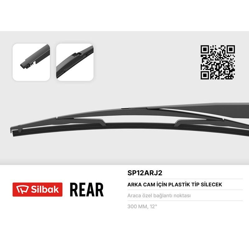 SILBAK SİLECEK SÜPÜRGESİ ARKA PLASTİK TİP 300MM CITROEN C1 II 04/14 . DAIHATSU CHARADE 03/03 . CUORE 7 03/03 . CUORE 8 04/07 . MATERİA 10/06 . İ20 08-14 YRV MK2 02/01 . DODGE JOURNEY 06/08