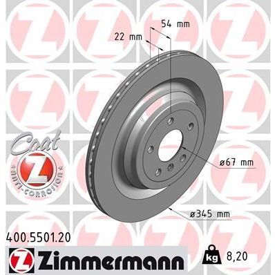 ZIMMERMANN FREN DISKI ARKA 4-MATIC MERCEDES W166 X166 C292 (A1664230212)