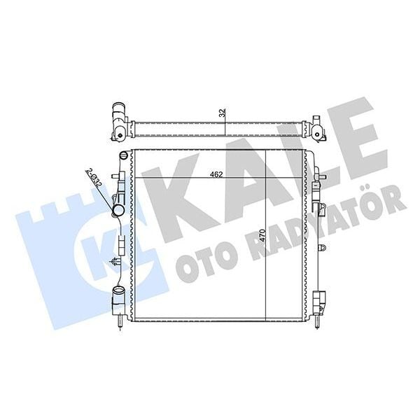 KALE RADYATOR RADYATÖR KNG 1.5DCI-1.2-1.6 16V-1.9DCI AC KLİMASIZ MEK 470X460X27 (7701473785)
