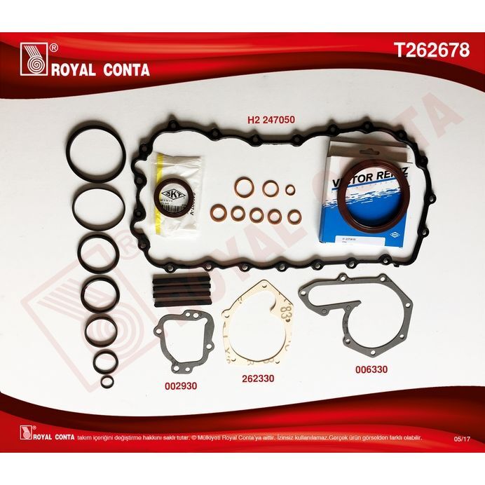 ROYAL MOTOR ALT TAKIM CONTA SKT KEÇELİ KRT CNTLI KNG-EXP1.9 F8Q 247678