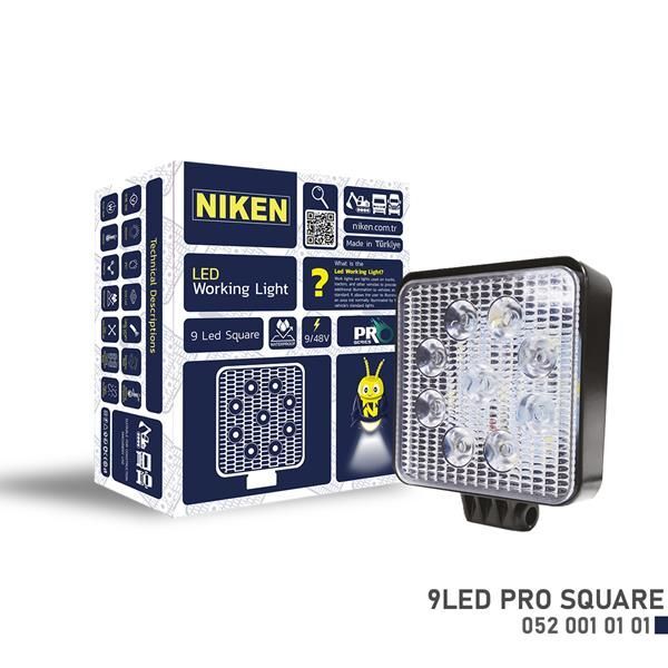 NIKEN CALISMA LAMBASI 9 LEDLİ KARE 22-27 W