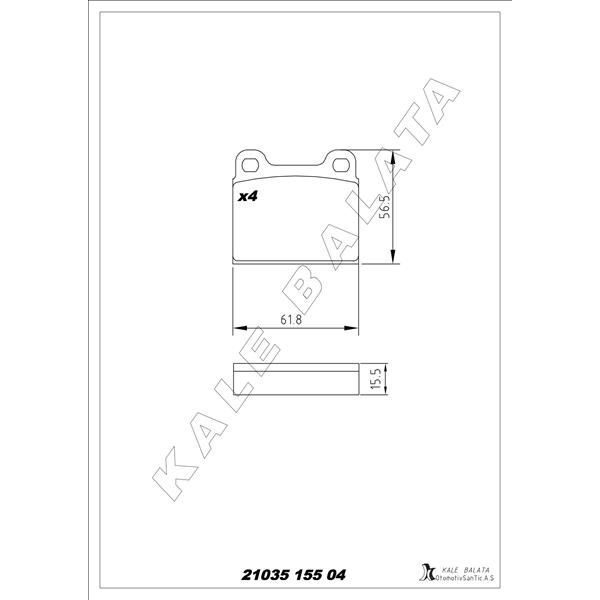 KALE BALATA FREN BALATASI ARKA MERCEDES W126 C126 W116 C107 (A0014200620)