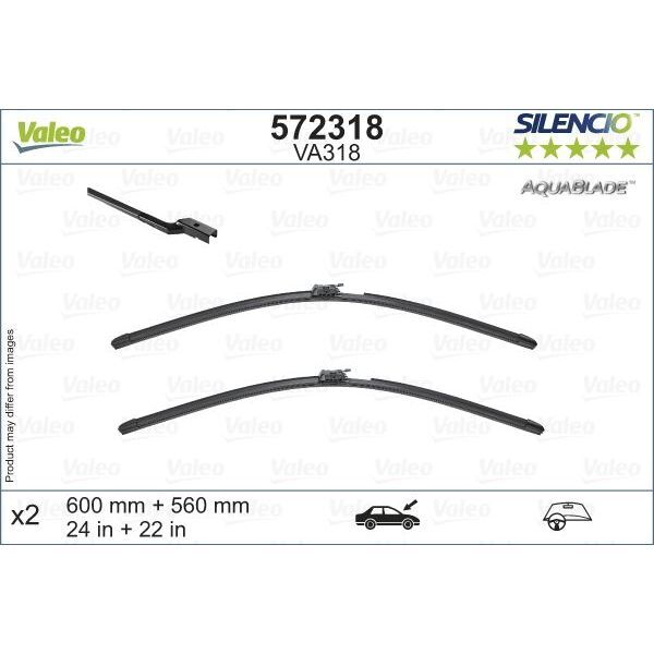VALEO SILECEK SUPURGESI TAKIMI 600MM / 560MM MERCEDES S-CLASS COUPE C217 15 ISITMALI (A2178202000)