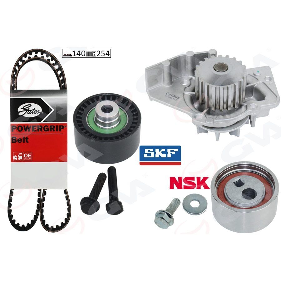 GVA DEVİRDAİMLİ EKSANTRİK GERGİ KİTİ 140X254 PEUGEOT P206-306-PARTNER-EXPERT-BERLINGO-JUMPY-SCUDO 1.9D 98- DW8 T (0831.58)