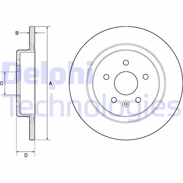 DELPHI ARKA FREN DİSKİ OPEL ASTRA K 15>22 288X45X5 DOLU (13509120)