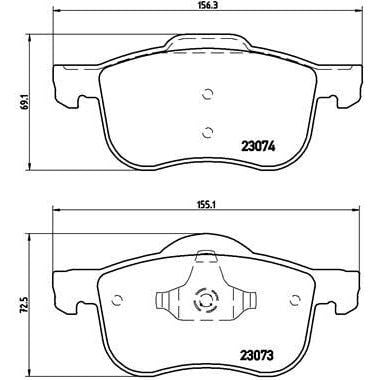 BREMBO ÖN BALATA VOLVO S60 00-10 S80 98-06 V70 97-07 XC70 00-07 S70 97-00 (31262503)
