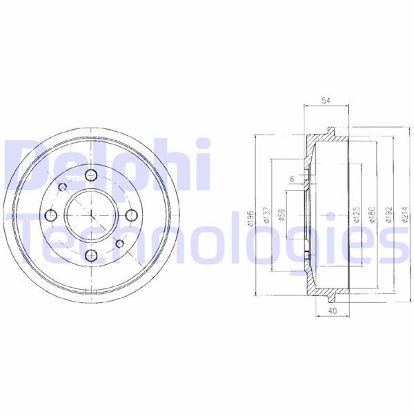 DELPHI FREN KAMPANASI ARKA FIAT 500 10> BRAVA 98> TEMRPA 94> TIPO 96> PUNTO 99> PANDA 12> FORD KA 08> PEUGEOT BIPPER TEPEE 08> (46819776)