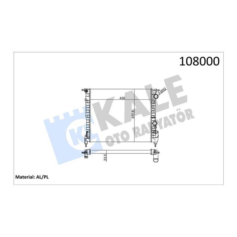 KALE-RADYATOR RADYATÖR NORMAL R19 1400CC-1.6 KARBÜRATÖRLÜ 2 SIRA AL PL SİSTEM (7700784038)