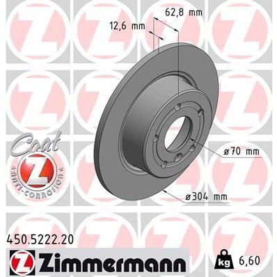 ZIMMERMANN FREN DISKI ARKA DISCOVERY 2 L318 RANGE ROVER 2 P38A RANGE ROVER 3 VOGUE L322 05 12 (NTC8781)