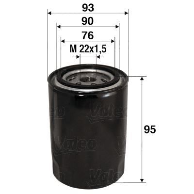 VALEO YAĞ FİLTRESİ FIESTA 1.8DI-FOCUS 1.8TDCI-1.8DI/TDDİ-1.8T-CONNECT 02 14 1.8TDCI TRANSIT T15-T12 2.5TD 95 01 (1322152)