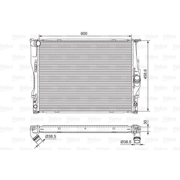 VALEO MOTOR SU RADYATORU BMW N45 N46 E81 E82 E87 E88 E90 E91 E92 E93 E84 MANUEL SANZIMAN (17117553111)