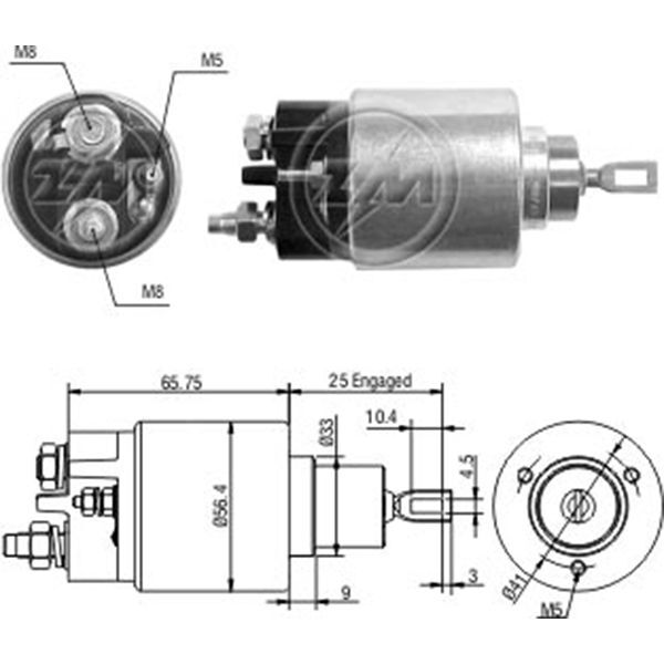 ZM MARŞ OTOMATİĞİ 12V CITROEN BERLINGO-SAXO-XSARA-PEUGEOT P106-P205-PARTNER BENZİNLİ SBO-0679 (97530824)