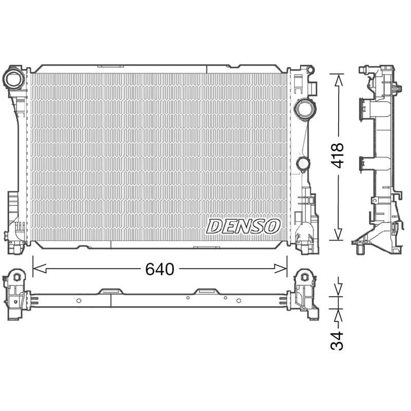 DENSO MOTOR SU RADYATORU MERCEDES W204 S204 C204 C218 W212 C207 R172 (A0995002703)