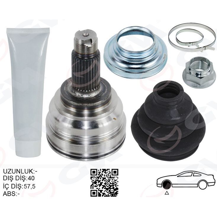 GVA AKS KAFASI DIŞ ARKA SAĞ/SOL BMW X5 E53 00>07 141.5MM (33207500914)