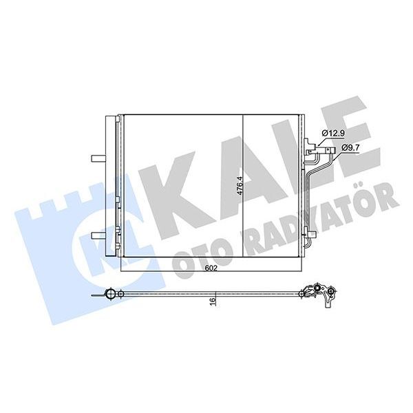 KALE RADYATOR KLIMA RADYATORU KUGA II 14 1.5 16. TDCI FOCUS 2.0L ECOBOOST 15 YENI CONNECT 1.5-1.6 TDCI 14 (1785765)