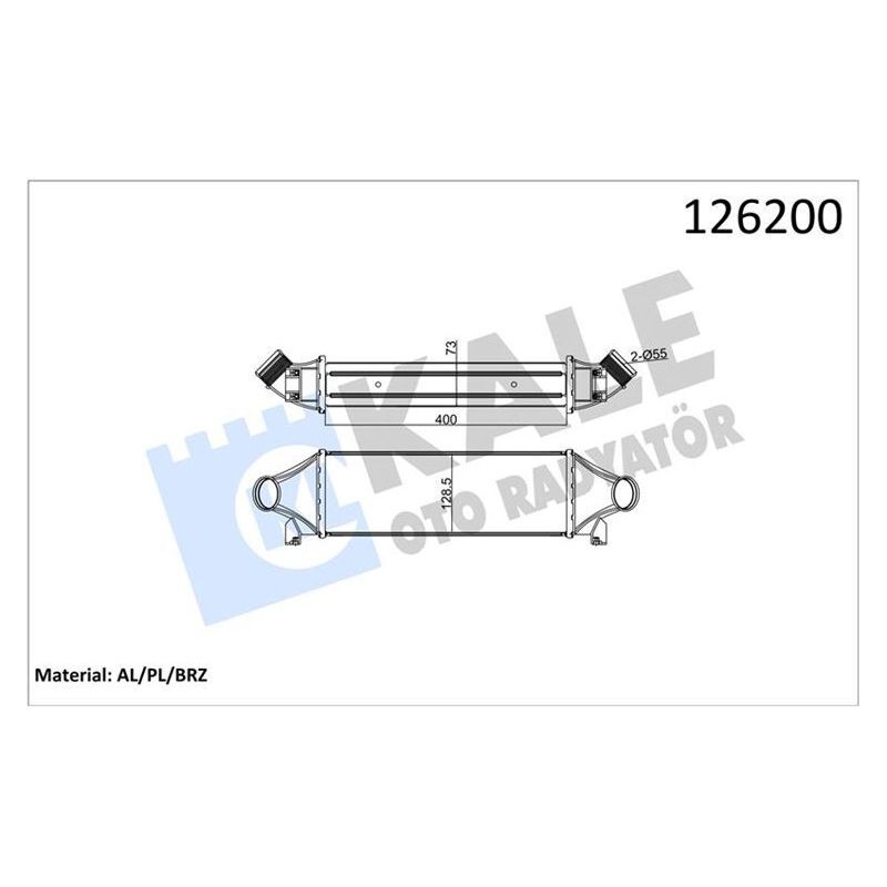 KALE RADYATOR TURBO INTERKOLL RADYATORU TRANSIT V184 2.4TDCI 135PS 140PS 01 06 V347 06 07 A.CEKER (9L440)