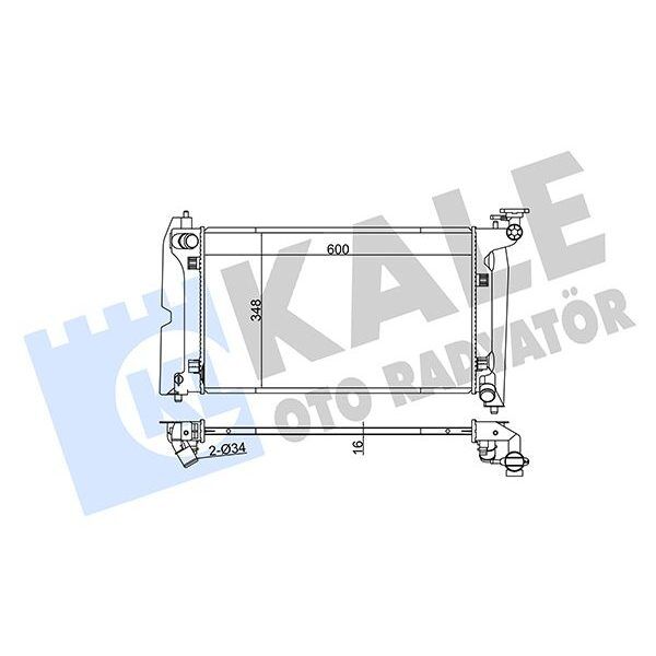KALE-RADYATOR RADYATÖR AVENSIS-COROLLA 1.4-1.6 VVTİ AL/PL/BRZ 600X348X16 (164000D200)