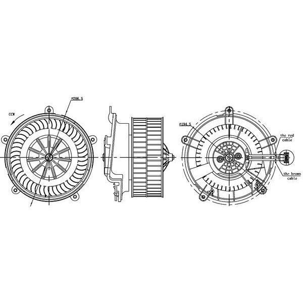 MAHLE KALORIFER MOTORU BMW E65 E66 03 07 12V (64116913401)