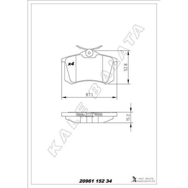 KALE BALATA ARKA FREN BALATA RENAULT CLIO 05> KANGOO 01> LAGUNA 96> FLUENCE 09> MEGANE 96> CITROEN BERLINGO 99> C2 C3 C4 03> DS4 11> PEUGEOT 307 00> 308 07> PARTNER 96>VW POLO CLASSIC 95>01 GOLF III-IV-PASSAT III (1H069