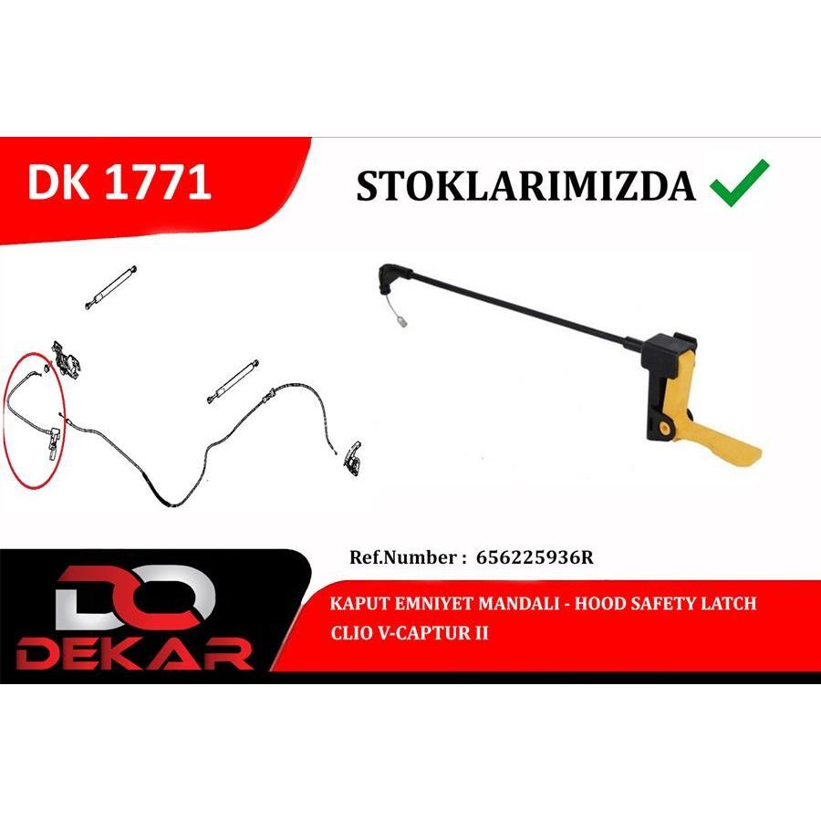 DEKAR KAPUT EMNIYET MANDALI CLIO V-CAPTUR II (656225936R)