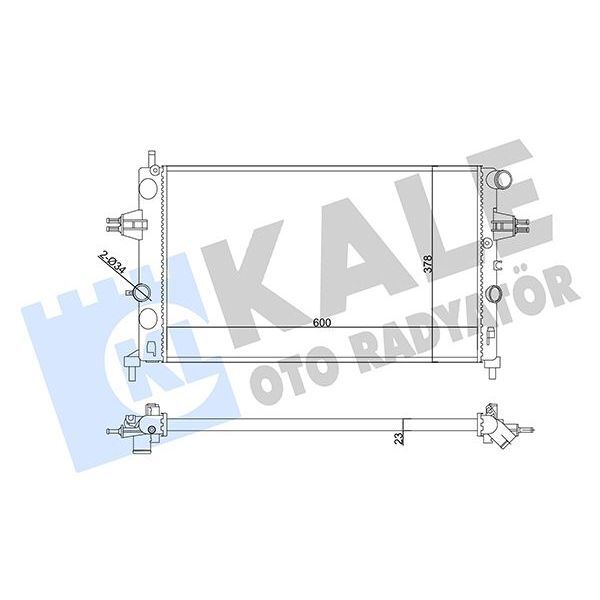 KALE RADYATOR SU RADYATÖRÜ OPEL ASTRA G-ZAFIRA A 1.4 1.6 1.8 2.2 16V 1.6 99 > MT MEKANİK 600X378X23 1300214-90570728-93277988-9119486-93177121-90570730-1300189-93277996-9202505-9202506-13150403 (1300214)