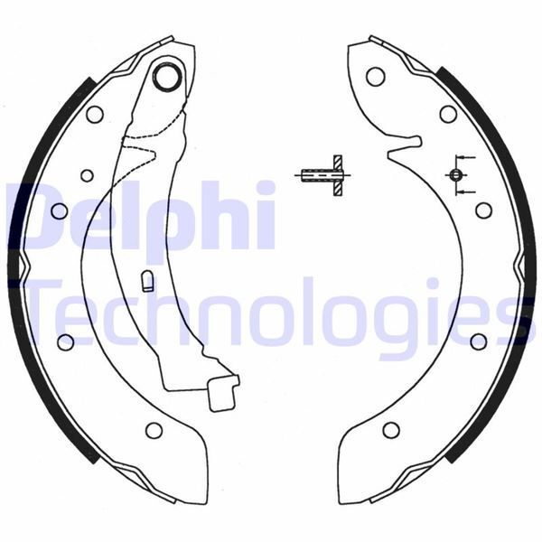 DELPHI FREN PABUCU ARKA CITROEN BERLİNGO. BERLİNGO MULTİSPACE. XSARA PİCASSO / PEUGEOT PARTNER. RANCH 07/96