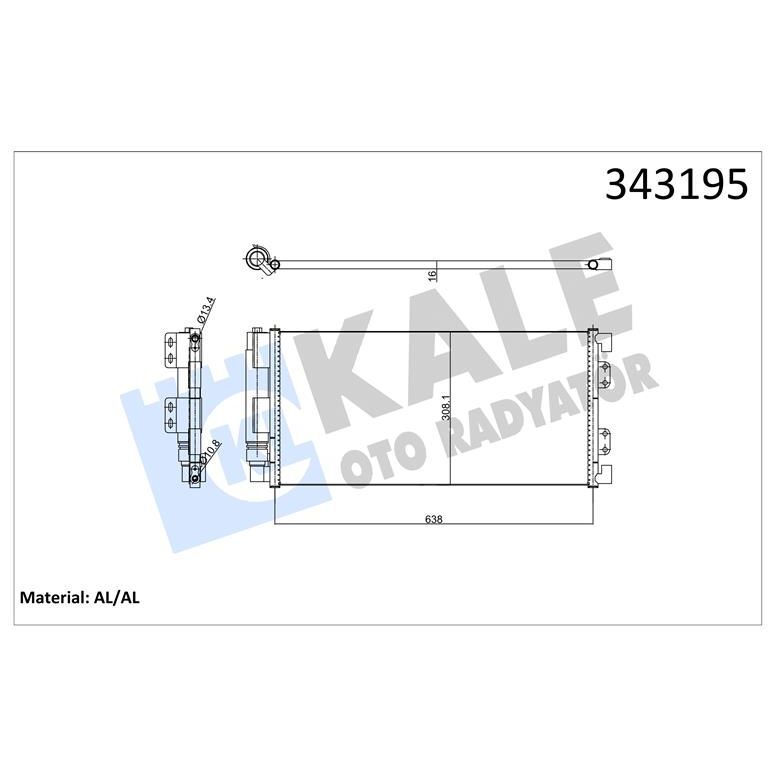 KALE RADYATOR KLIMA RADYATORU 18 K4F - 20 T2N - 25 K4F FREELANDER I L314 98>06 (JRB000110)