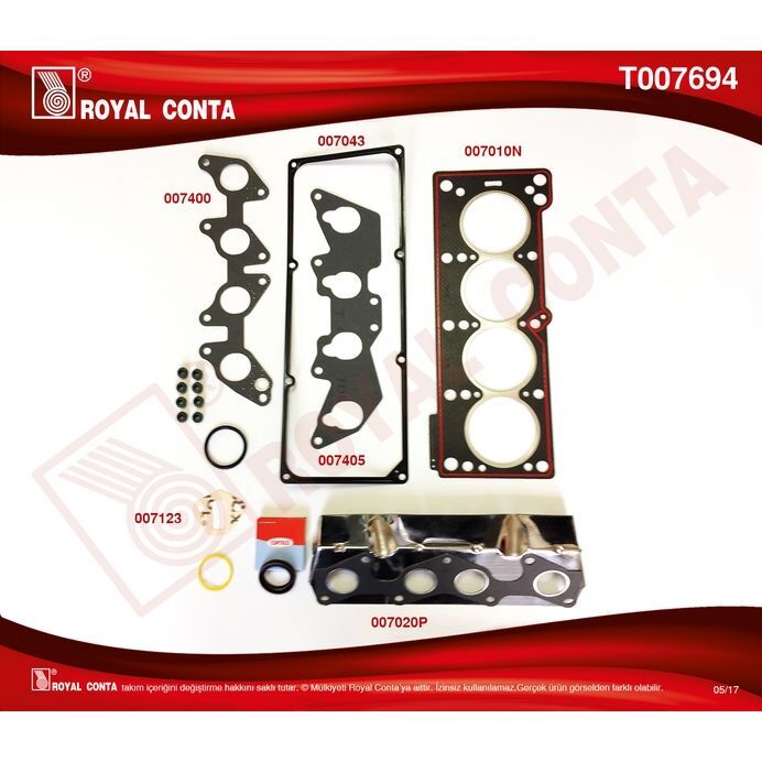 ROYAL MOTOR ÜST TAKIM CONTA SKT R9 BROADWAY RNI-R19-CLIOE6J-E7J 1.4
