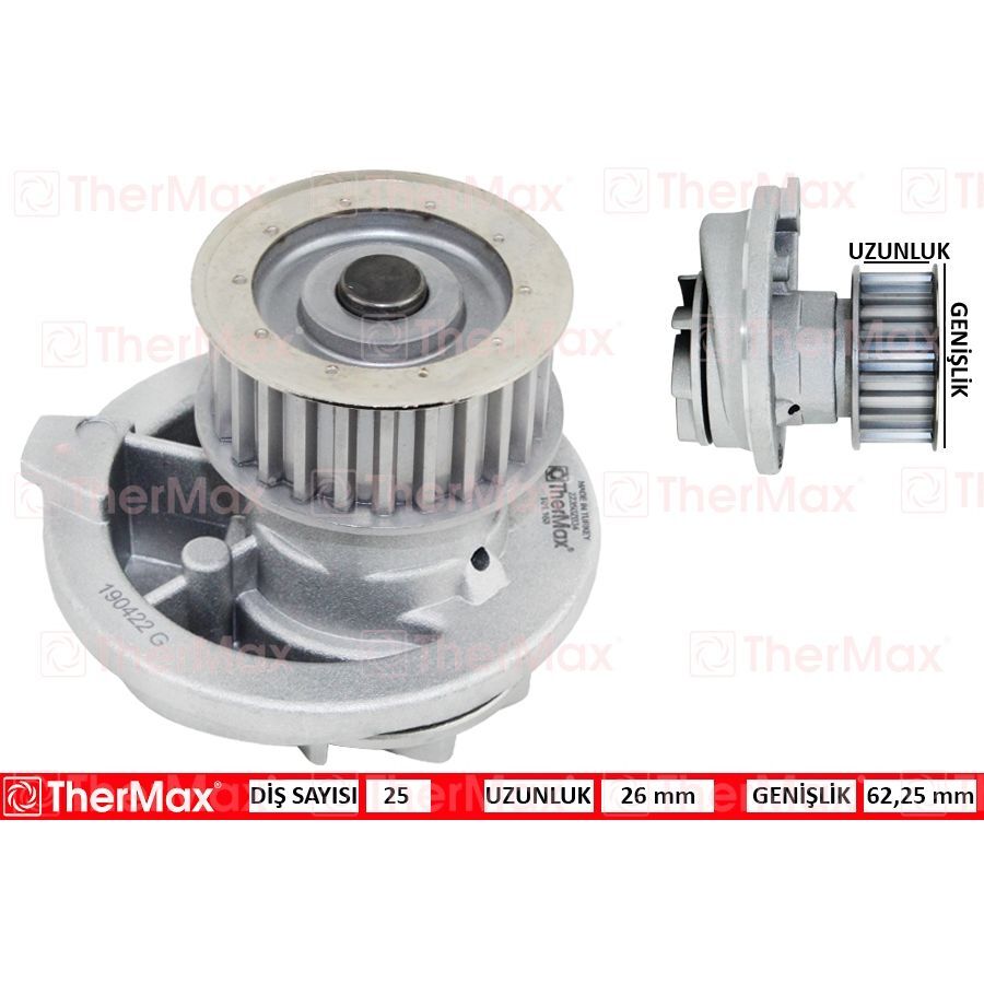 THERMAX DEVİRDAİM ASTRA F-G-VECTRA A-B-OMEGA B-KADETT E-CALIBRA A 1.8I 16V-1.7D-2.0I 16V T 1334041 (1334050)