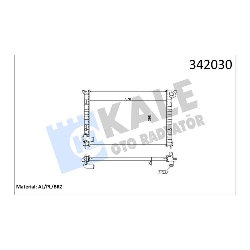 KALE RADYATOR MOTOR SU RADYATORU MINI R50 R52 R53 (17117570821)