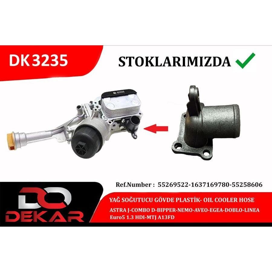 DEKAR YAG SOGUTUCU GOVDE PLASTIK ASTRA J-COMBO D-BIPPER-NEMO-AVEO-EGEA-DOBLO-LINEA EURO5 1.3 HDI-MTJ A13FD (1637169780)