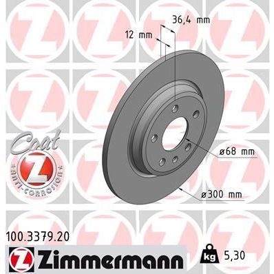 ZIMMERMANN ARKA FREN AYNASI A4-A5 1.8-2.0 07 A6 1.8-2.0 11 A7 2.0-2.8 11 Q5 2.0 09 (80A615601B)
