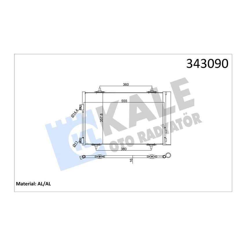 KALE RADYATOR KLİMA KONDENSERİ RADYATÖRÜ PEUGEOT P508 10 CITROEN C5 10 1.6 HDI DV6 THP-VTI EP6 AL-AL (6455.JA)