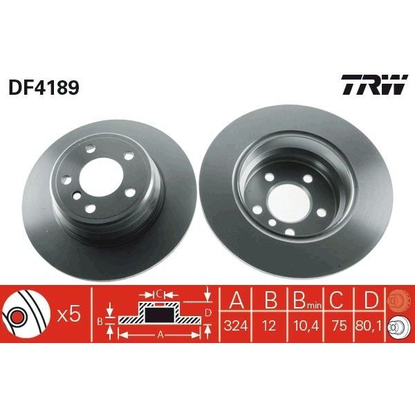TRW FREN DISKI ARKA BMW X5 E53 00 06 (34216794299)