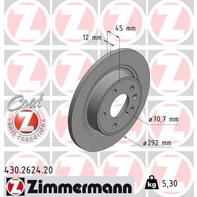 ZIMMERMANN ARKA FREN AYNASI 16 INÇ ASTRA J 09 > ZAFIRA C 11 > CRUZE 09 > 268.5X12X5DL DOLU 569075 (13502137)