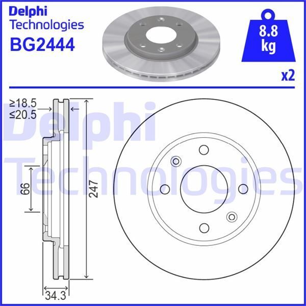 DELPHI ÖN FREN AYNASI P106 I-II 91-02 206 98 306 93-01 SAXO 96-03 XSARA 97-00 247.5X20.4X4DLXHAVALI (4246.94)