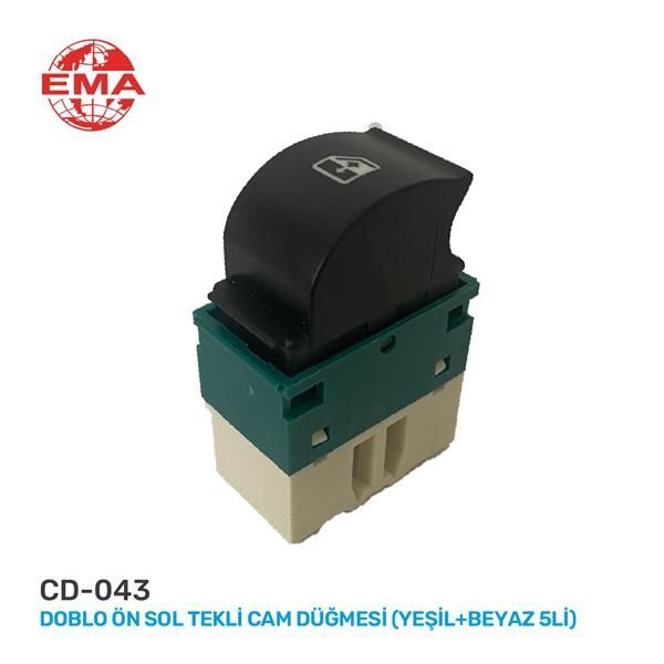 EMA CAM AÇMA ANAHTARI DOBLO ÖN SOL TEKLİ YEŞİL-BEYAZ 5 FİŞLİ