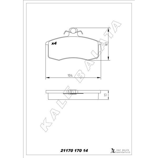 KALE BALATA BALATA ÖN SAMARA-FORMA-VEGA 00- (21083501089)