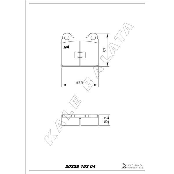 KALE BALATA DİSK FREN BALATASI ÖN DERBY 1977-1984-GOLF I 1974-1983-JETTA I 1978-1984-PASSAT 1973-1986-POLO 1975- (811698151)