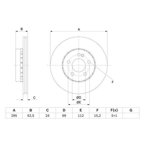 Kyburg Fren Diski Ön W205 (A000 421 24 12)