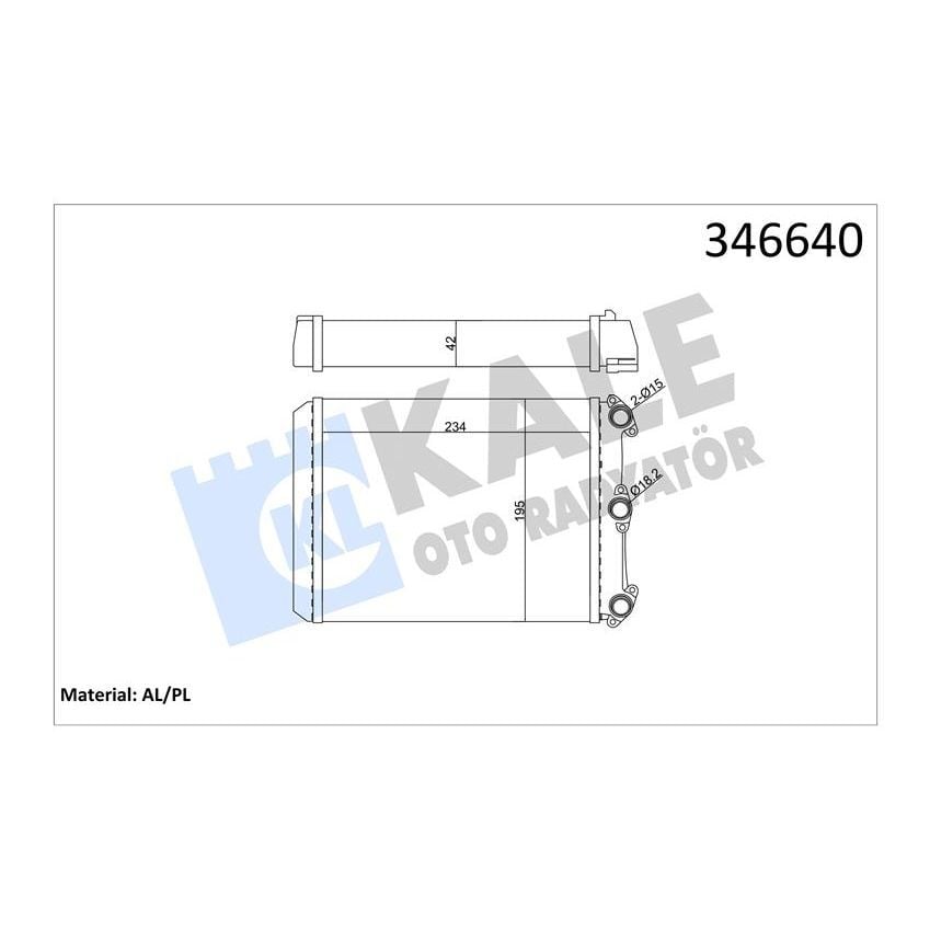 KALE RADYATOR KALORIFER RADYATORU MERCEDES W123 S123 C123 (A0018357801)